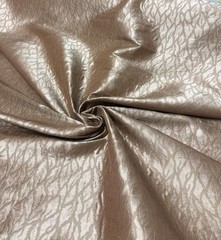 Silk Jacquard Brocade Fabric: Goldfish Beige Leaf Design – 54″ Wide