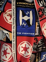 Camelot Fabrics Star Wars TIE Fighter & Darth Vader Graphic Block 2 YRDS 43″ W