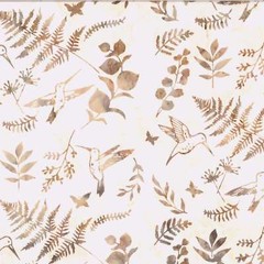 Hoffman – Bali Batik – Driftwood Dance – Hummingbird Garden – Wheat, Fabric BTY