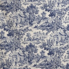 Toile de Jouy Various Colors by the Metre | Height 280cm | 100% Cotton
