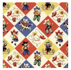 Yippie Cowboy / Girls Retro Rodeo Fabric By Michael Miller- CX1486- BTY Western