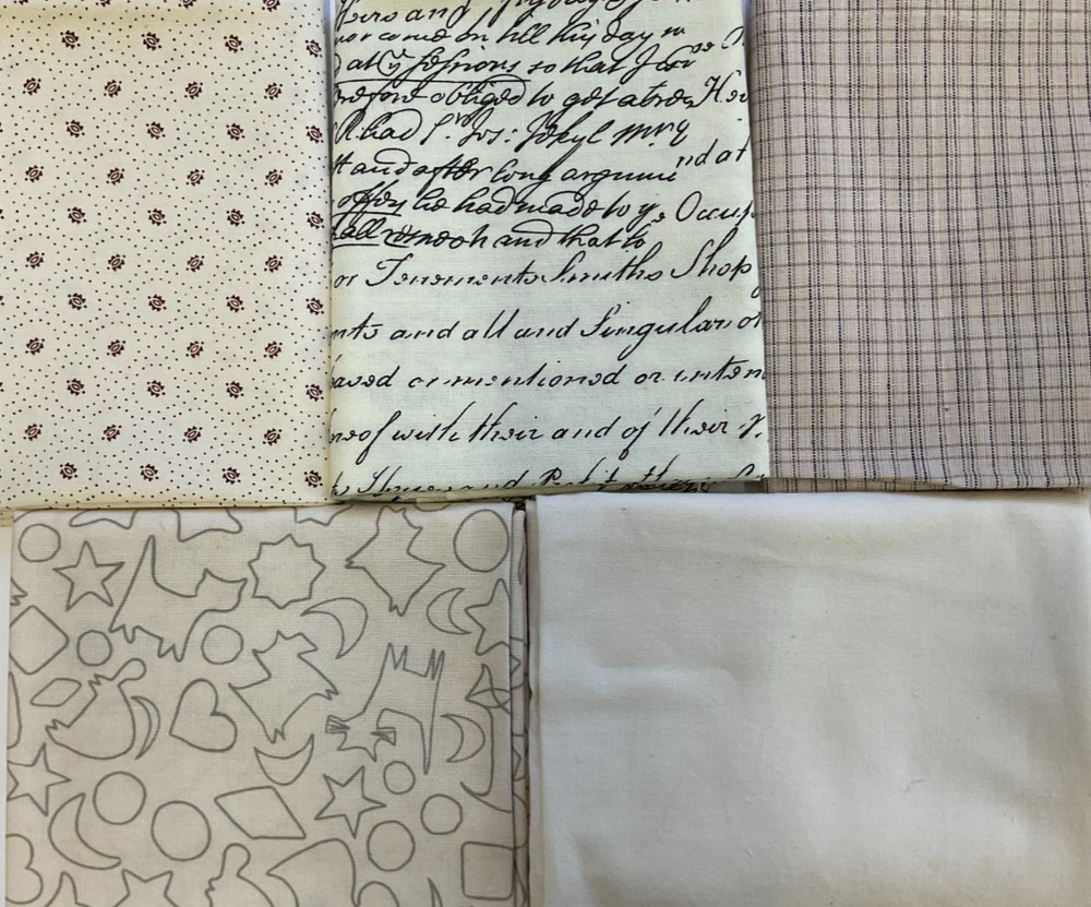 FAT QUARTER BUNDLE OF 5 – FQ1571 – BEIGE & BROWN