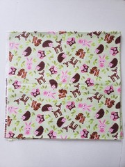 Woodland Animal Green Children Nursery Fabric 43X80″ Snuggle Flannel 100% Cotton