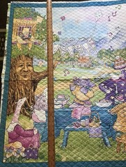 VTG “Birthday Owl & Talking Tree” by Flavia Weedn Pre Quilted Panel Crib Quilt