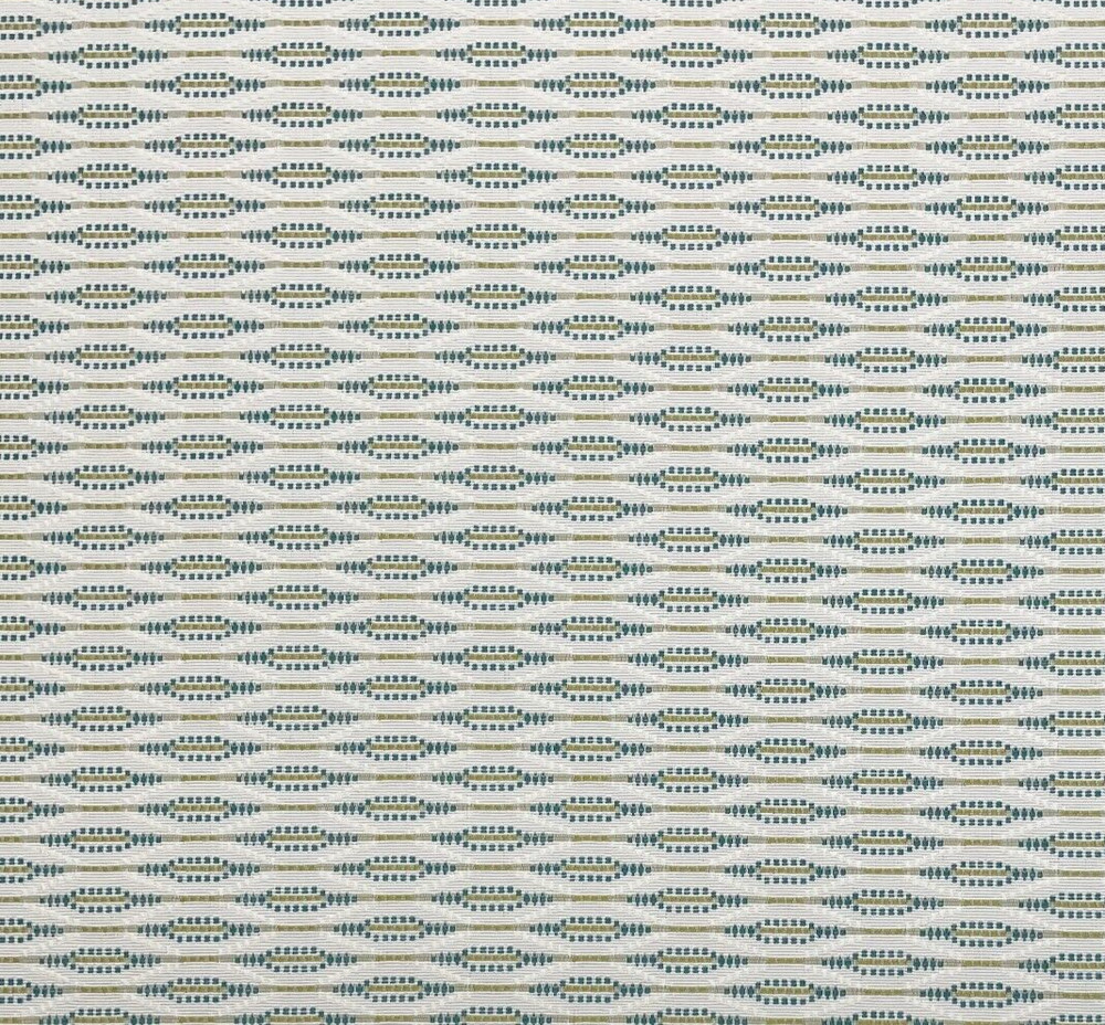 BALLARD DESIGNS FAYGO TROPICS BLUE GEO CRYPTON® PERFORMANCE FABRIC BY YARD 54″W