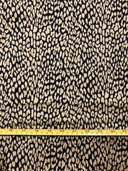 Tina Scrap Cheetah Leopard Jaguar Animal Fur Black & Gold Print Fabric 9″x21″
