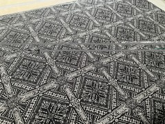 Fabric Flower Geometrical pattern Black & White Jo Ann 44”x 36”777