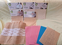 2 Springs Creative Essentials Laminated Burlap Sheets & 3 Canvas Packages & More