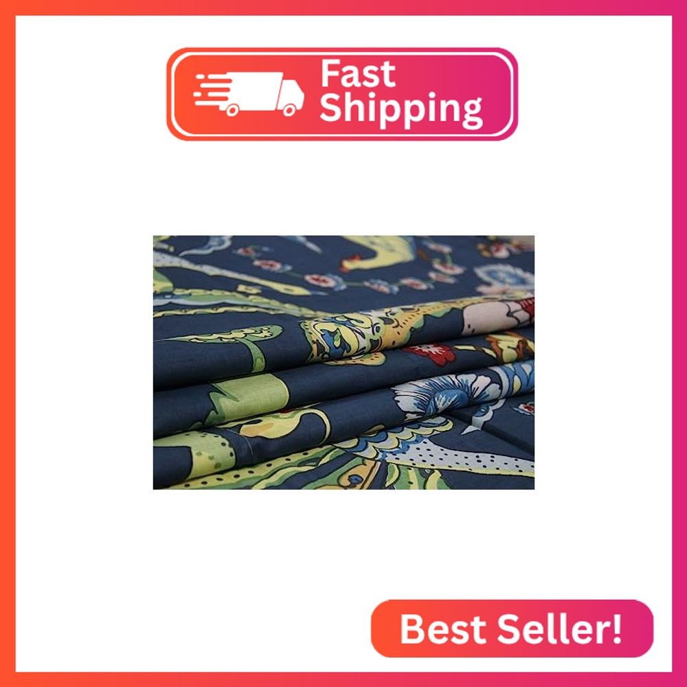Indian Hand-Block Printed Jaipuri Peacock Floral Print Ethnic Sanganer Kurti Pri