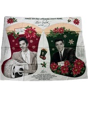 Cranston Fabric Elvis Presley Jumbo Christmas Holiday Stocking Craft Panel