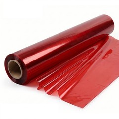 DoonX Red TPU Film Waterproof Jelly Fabric 450mm Wide 0.1mm Bag Raincoat Diy