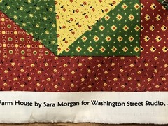 Country Calico Farmhouse lg. quilt block cotton Fabric Panel sewing 36 ” x 44″