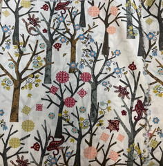 LIBERTY OF LONDON – COTTON TANA LAWN-TUESDAY TREES, 54″ W– BY THE YARD