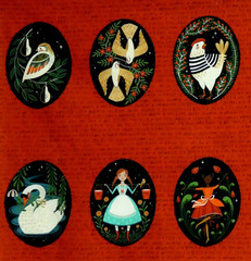 Cori Dantini 12 DAYS OF CHRISTMAS PANEL, 100% Quilting Cotton Fabric 24″ x 44″