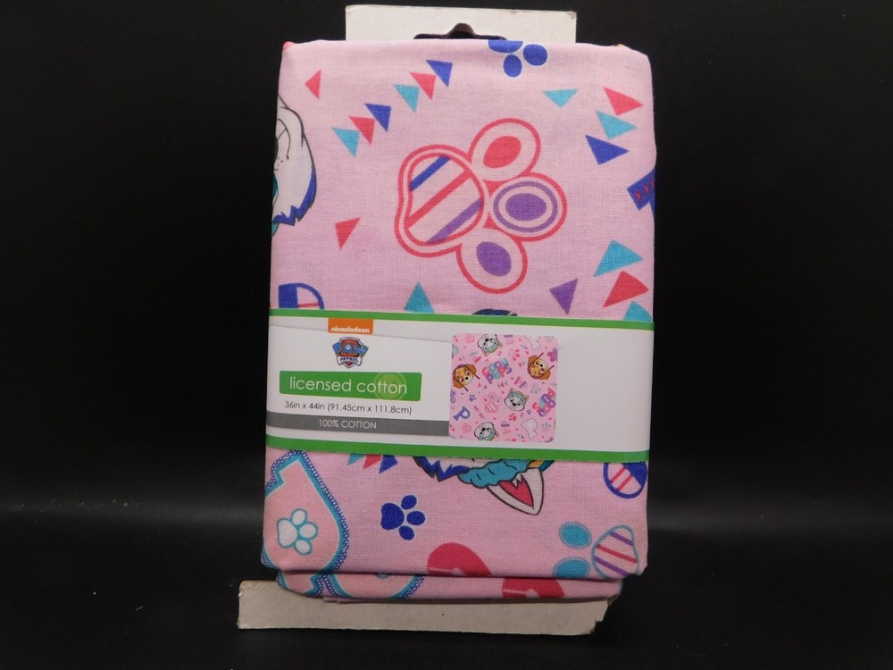 Nickelodeon paw patrol 100%cotton 1 yard precut fabric 36x44in pink