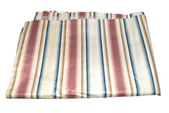 Vintage Multicolor Striped Hemmed Cotton 40″ Wide 1 yd. 15″ Long