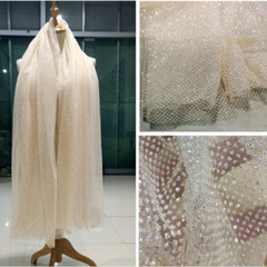 Sequin Glitter Mesh Tulle Fabric Backdrop Cloth Wedding Decor Crafts Costume Sew