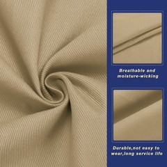 12OZ Denim Fabric 59 Inch Cotton Denim Fabric 2 Yard for DIY Khaki