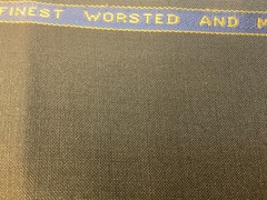 Spalding Black SP 1000 50% Mohair 50% S100s English Suiting Fabric 3.1 m 285 g/m