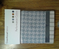Fabric Sample Book Swatches – Blues, Greens 7.5″ x 3.5″ – 61 pcs. Stripes Checks