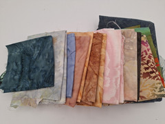 Batik Quilting Cotton Quilting Fabrics Fat Quarters To 2″ Squares 1 lb. Lot New