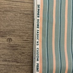 Skinner home fashions custom print nettle Creek 1981 striped 6 Yards x 44in