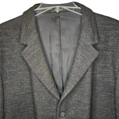 Scraps 100% Pure Men’s Wool Charcoal 3-Button Sport Coat Overcoat Blazer 46R