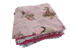 5 Inch Girlie Pink Fabric Squares for Quilting and Crafts 54 Total Squares