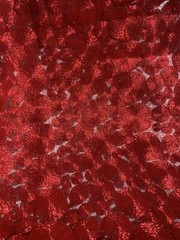 Designer Red Coil Circles High End Speciality Fabric 54×30”