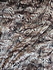 Brown Velvet Burnout on chiffon Fabric By the Yard 48″ W