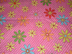 Springs Glamour Girl 6675 Pink Polka Dots Fabric 2.61 Yards Floral cotton quilt