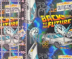 Custom 100% Cotton Woven Fabric Back To The Future Outatime By The 1/4 Yard