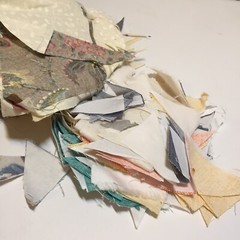 1 Pound 3 Ounces Cotton Print Fabric Quilt Scraps Leftovers Triangles U