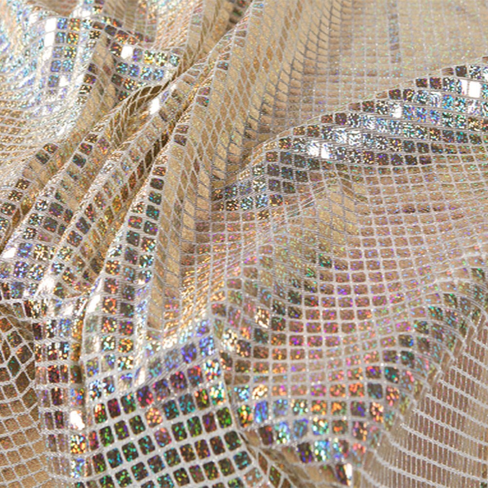 Iridescence Shining Reflective Magic Rainbow Fabric Clothing Craft 17.7*37.4in