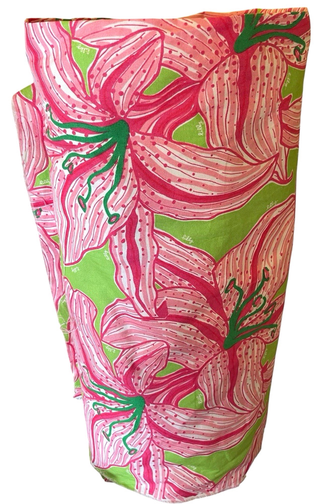 Lilly Pulitzer Y2K “Jumbo Lilly” Pinks & Greens 44″ W Cotton Fabric 13.5 Yards
