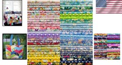 Quilters Cotton Fabric Squares – 50 Patterns, 12″x12″