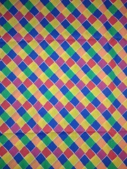 Rainbow Colored Diamonds Fabric
