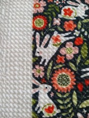 Bunnies & Floral Bullet Liverpool Fabric for Hair Bows 15″x15″ Easter Rabbits