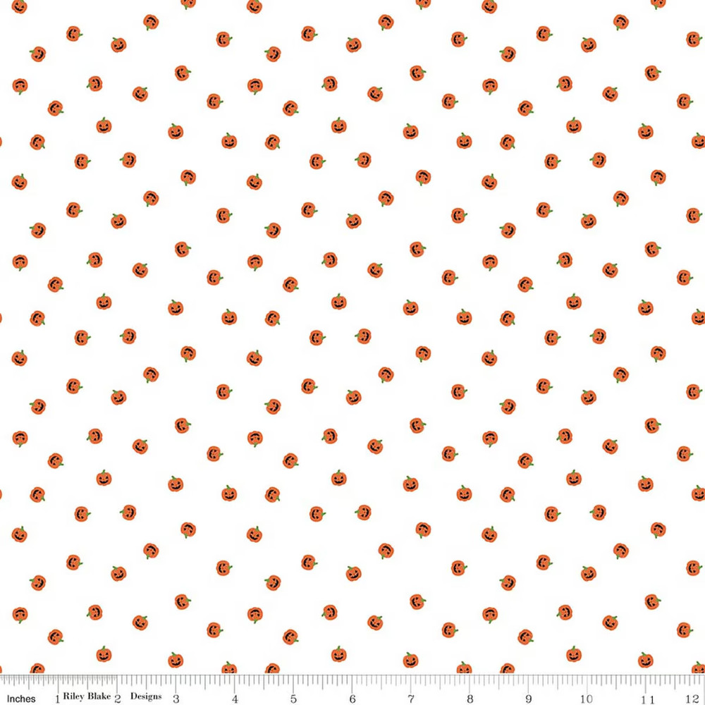 1/4 Yard 9×42 Riley Blake “Seasonal Basics” Jacks White Quilt Cotton