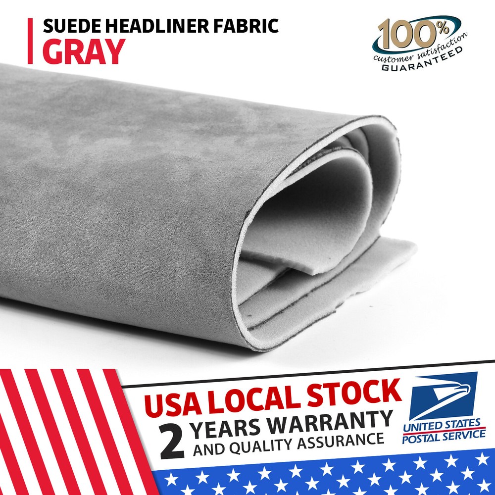 60″x80″Black Headliner Fabric Foam Backed Car Auto Roof Liner Replace 32sqft