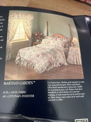 Vintage At Home With Martha Stewart FABRIC BY THE YARD 3 Yds “Martha’s Garden”
