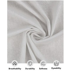Bleached Muslin Linen Material – 100% Cotton