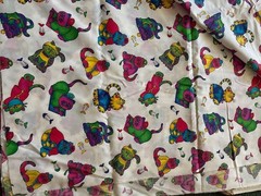 Vintage Jelly Bean Junction CATS DOCTOR NURSE MM Fabric 4 Yards 60″ W USA