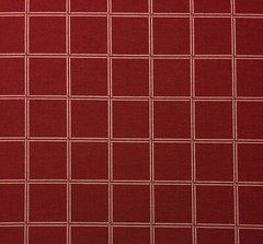 BALLARD DESIGNS WINDSOR CRIMSON RED SUNBRELLA CHECK FABRIC 2.1 YARDS 54″W