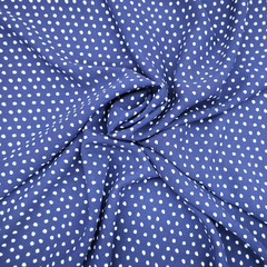 Crepe Chiffon Fabric with White Dot Design – By the Yard