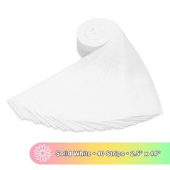 Fabric White 100% Cotton Quilting 40 Precut Strips 2.5″ x 44″