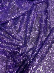 Leila LAVENDER Sequins on Mesh Fabric by the Yard – 10050
