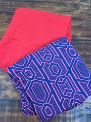 Lot of Fabric, Solid Red and pink purple geometric, 1lb 7oz