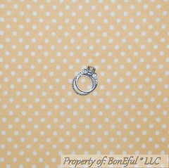 BonEful Fabric FQ Flannel Cotton Quilt Yellow Cream Baby Polka Dot Calico Small