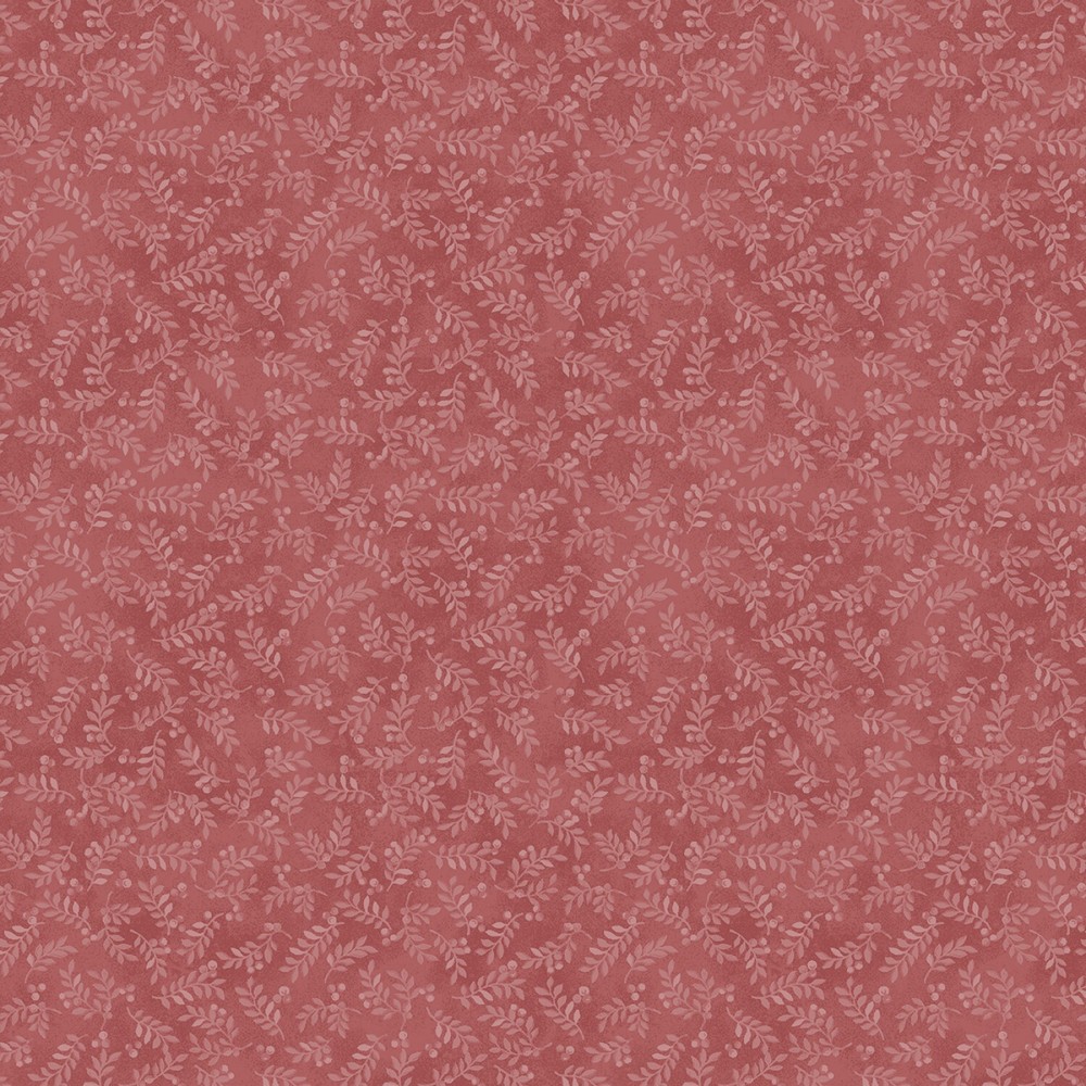 Benartex Harvest Berry Leaves Paprika Red # 7563B-8 100% Quilt Cotton Fabric